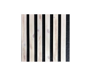 Natūralaus medžio sienų panelė 2700 x 300mm (Skaidrus lakas-Juoda)